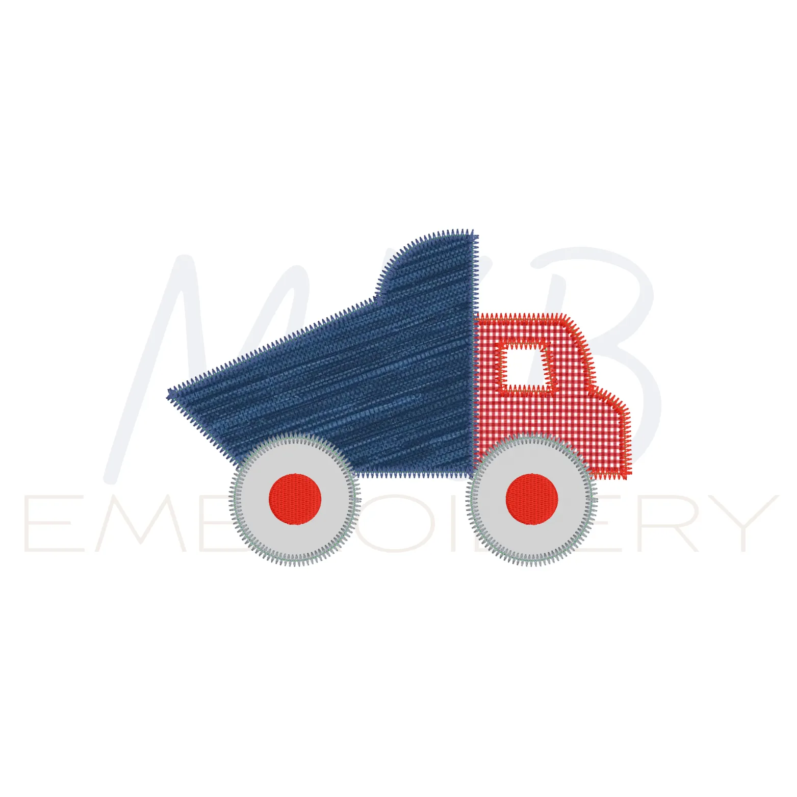 Dump Truck Zig Zag Applique