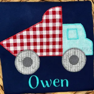Dump Truck Zig Zag Applique