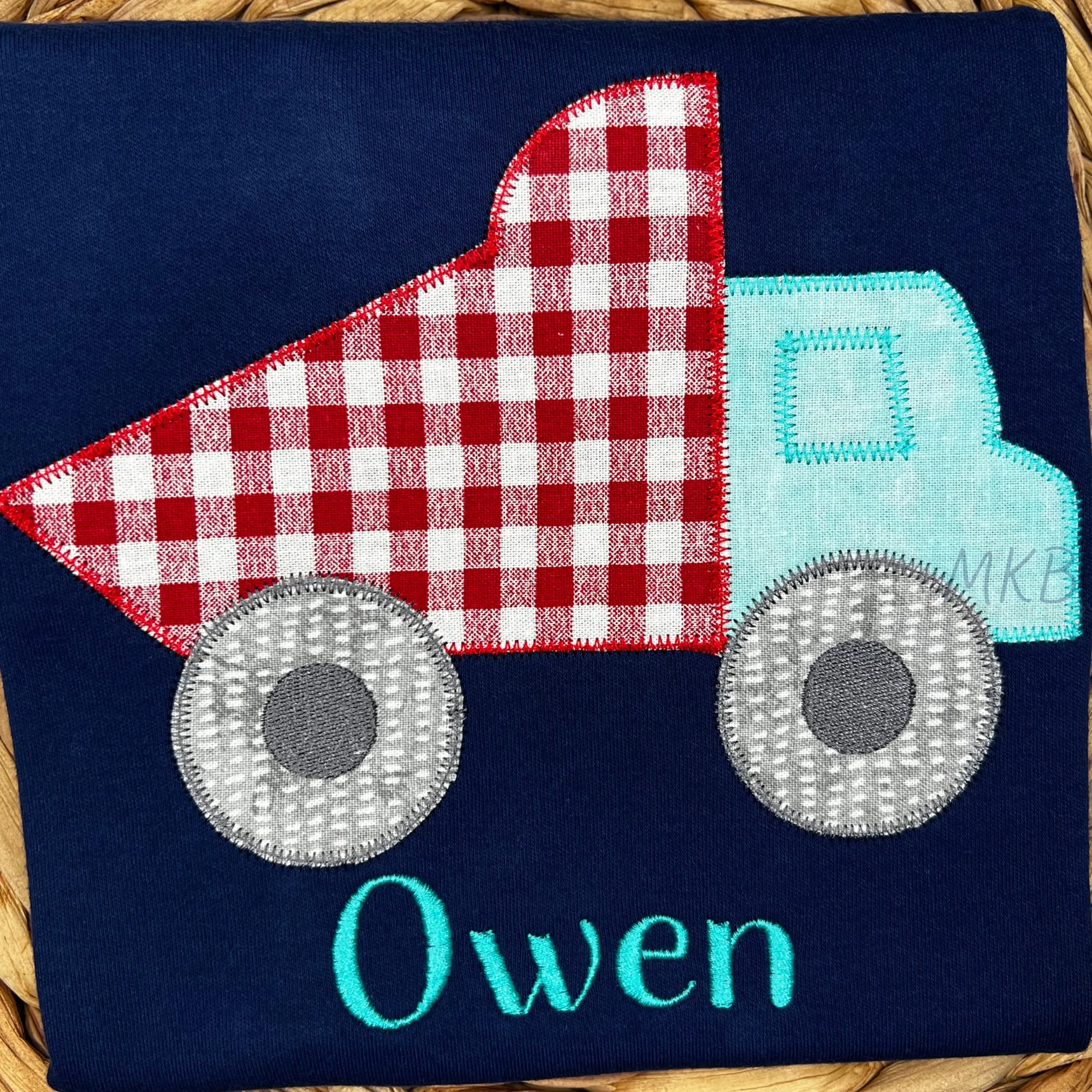 Dump Truck Zig Zag Applique
