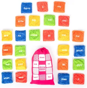 Educational Insights Sight Word Bean Bags - Tactile Bean Bags for Kids Classroom, Toddler Learning Activities, Gift for Kids Ages 3 