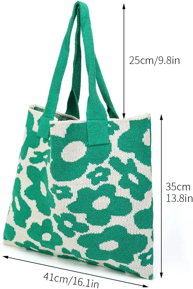ENBEI Women's tote bags aesthetic Shoulder Handbags Hand crocheted Bags large Shoulder Shopping Bag large satchel cute Bag