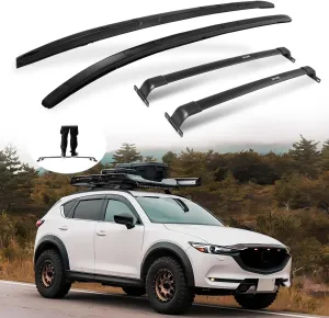 Enhanced 220 LBS Roof Racks & Side Rails for Mazda CX5 CX-5 2017-2025, All Aluminum Alloy, A Set Includes 2 Cross Bars and 2 Roof Rails, Upgraded from OE-Style