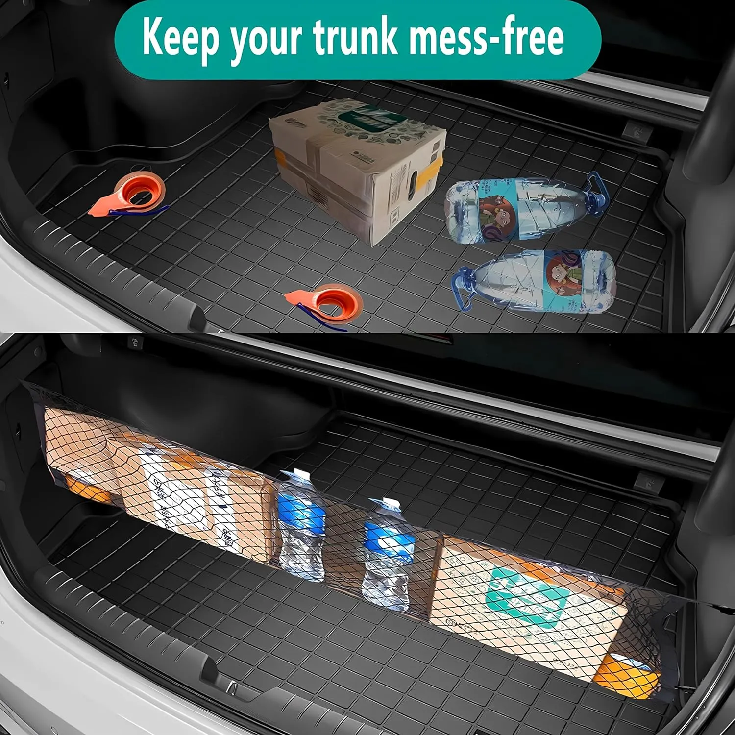 Envelope Style Trunk Mesh Cargo Net Compatible with 2010 to 2024 2025 Toyota 4runner 2 Row Model only
