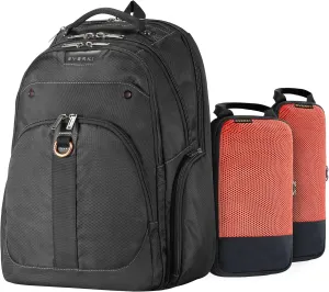 Everki Atlas Business Laptop Backpack   Compression Packing Cube Set (S & M), 32L Capacity, Adjustable Compartment, Work & Travel Backpack for Men & Women - Black