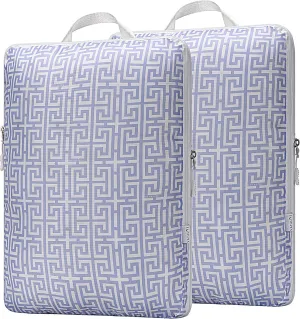 Extra Large Compression Packing Cubes for Checked Luggage, Lightweight Suitcase Organizers & Space Saver Bags - Travel Cubes for Packing - Travel Essentials - 2 Piece Set, X-Large - Lavender Boho