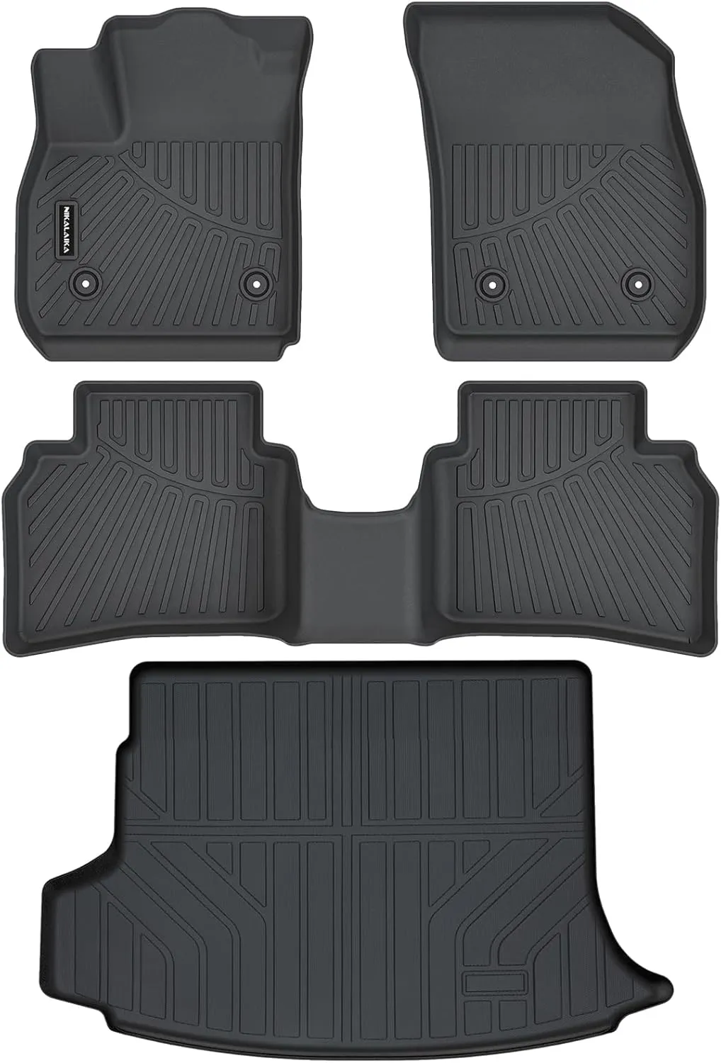 Floor Mats & Cargo Liner for 2021 2022 2023 2024 2025 Buick Envision All Weather Protection TPE Rubber Floor Liners for 2021-2025 Buick Envision Full Set Automotive Mat Accessories, Black