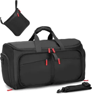 Foldable Travel Garment Bag - 2 in 1 Hanging Suitcase with Shoe Pouch for Men & Women - Convertible Duffle for Weekend Sports