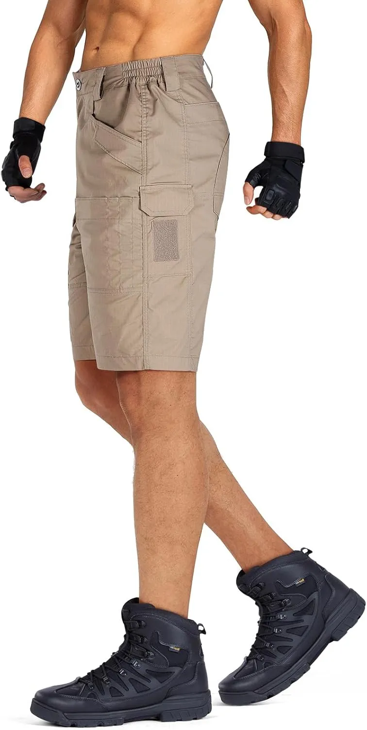 FREE SOLDIER Men's Hiking Tactical Cargo Shorts Multiple Pockets Waterproof Shorts Outdoor Fishing Camping Shorts