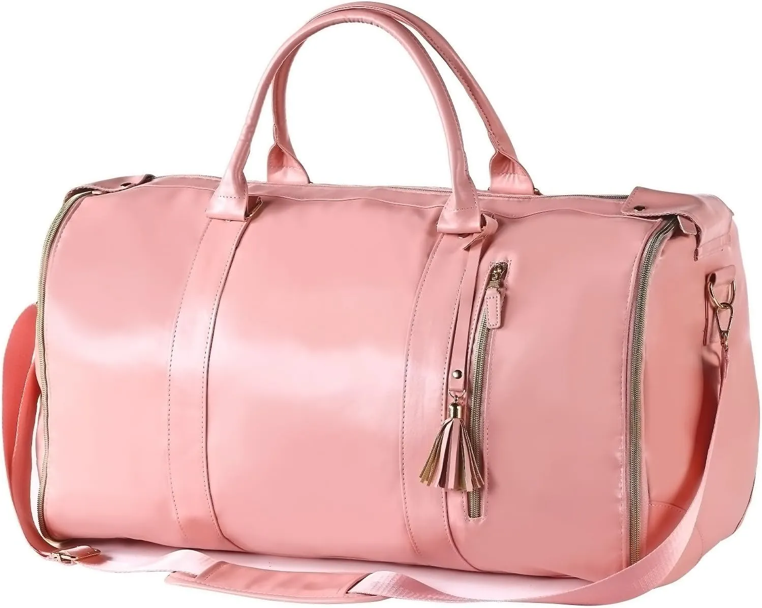 Garment Bags for Travel Duffle, Waterproof Duffle Garment Bag for Travel, 2 in 1 Hanging Suitcase Suit Travel Bags, Garment Bag Duffle Bag Combo, Garment Duffel Bag, Pink Garment Bags for Travel