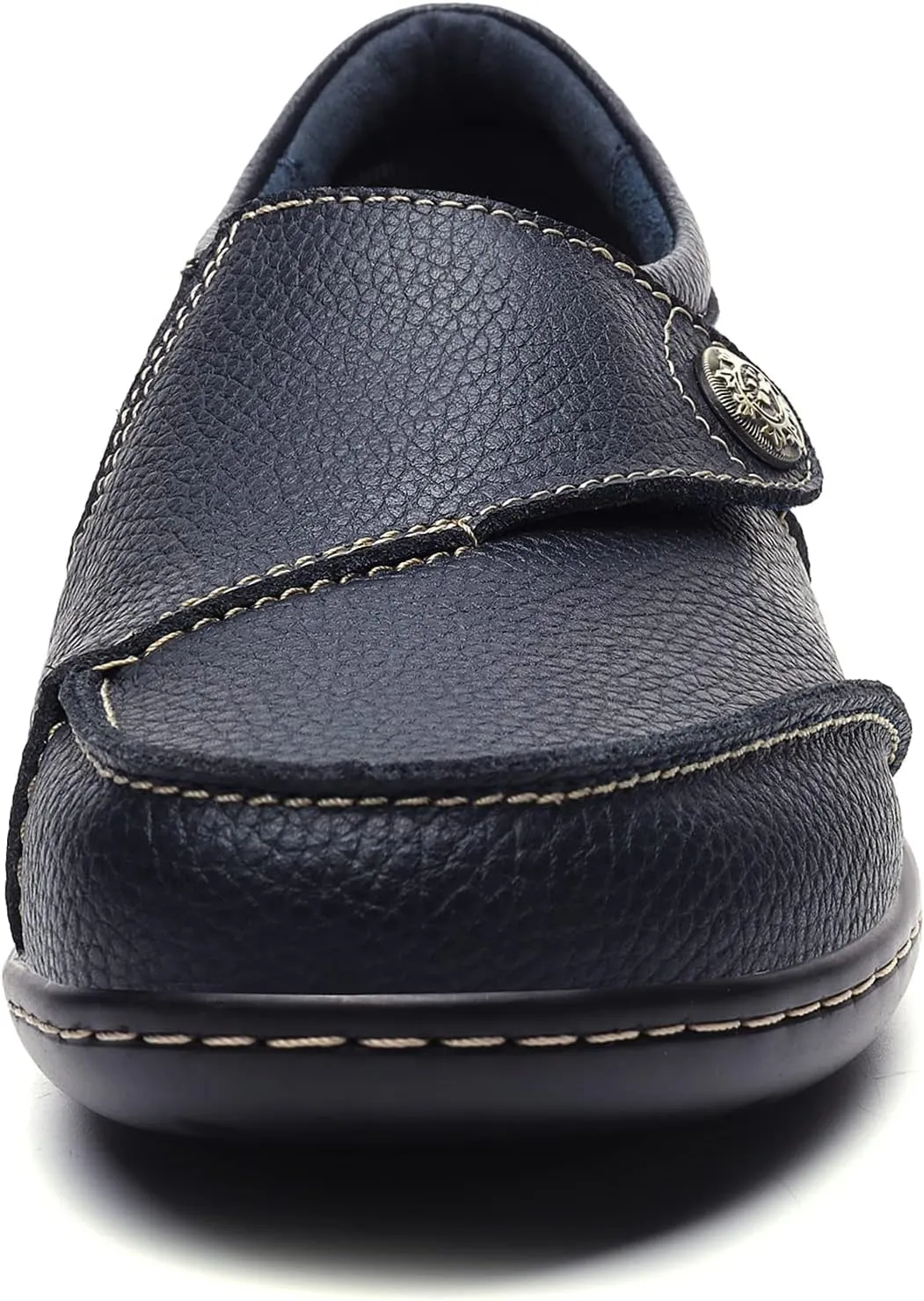 Geoeleph Women's Loafers Casual Slip-Ons Comfort Walking Flats Leather Driving Moccasins