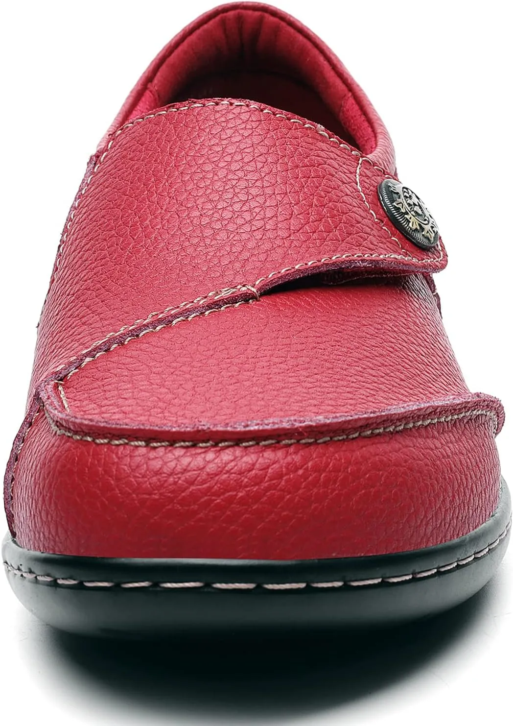 Geoeleph Women's Loafers Casual Slip-Ons Comfort Walking Flats Leather Driving Moccasins