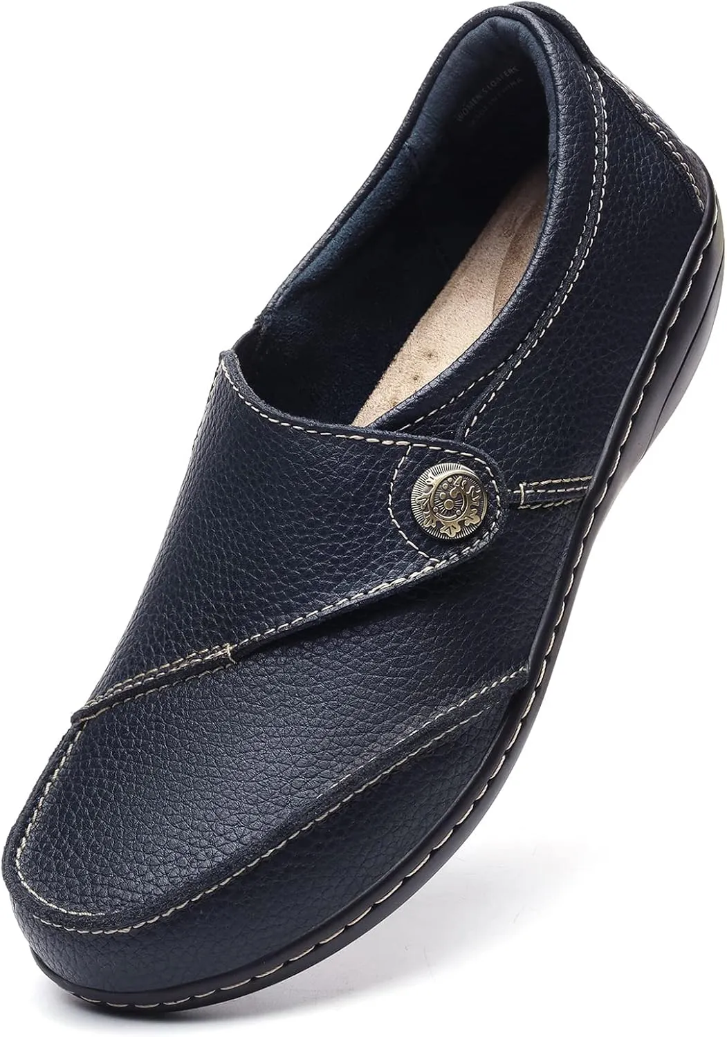 Geoeleph Women's Loafers Casual Slip-Ons Comfort Walking Flats Leather Driving Moccasins