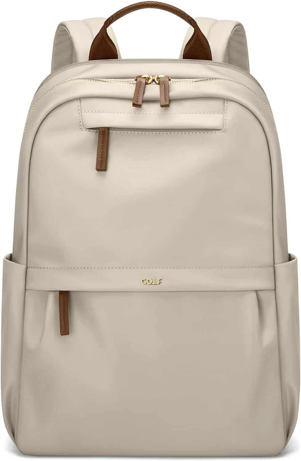 GOLF SUPAGS Laptop Backpack for Women Work Travel Backpacks Computer Bag Casual Daypack Fits 14 Inch Notebook (Apricot)
