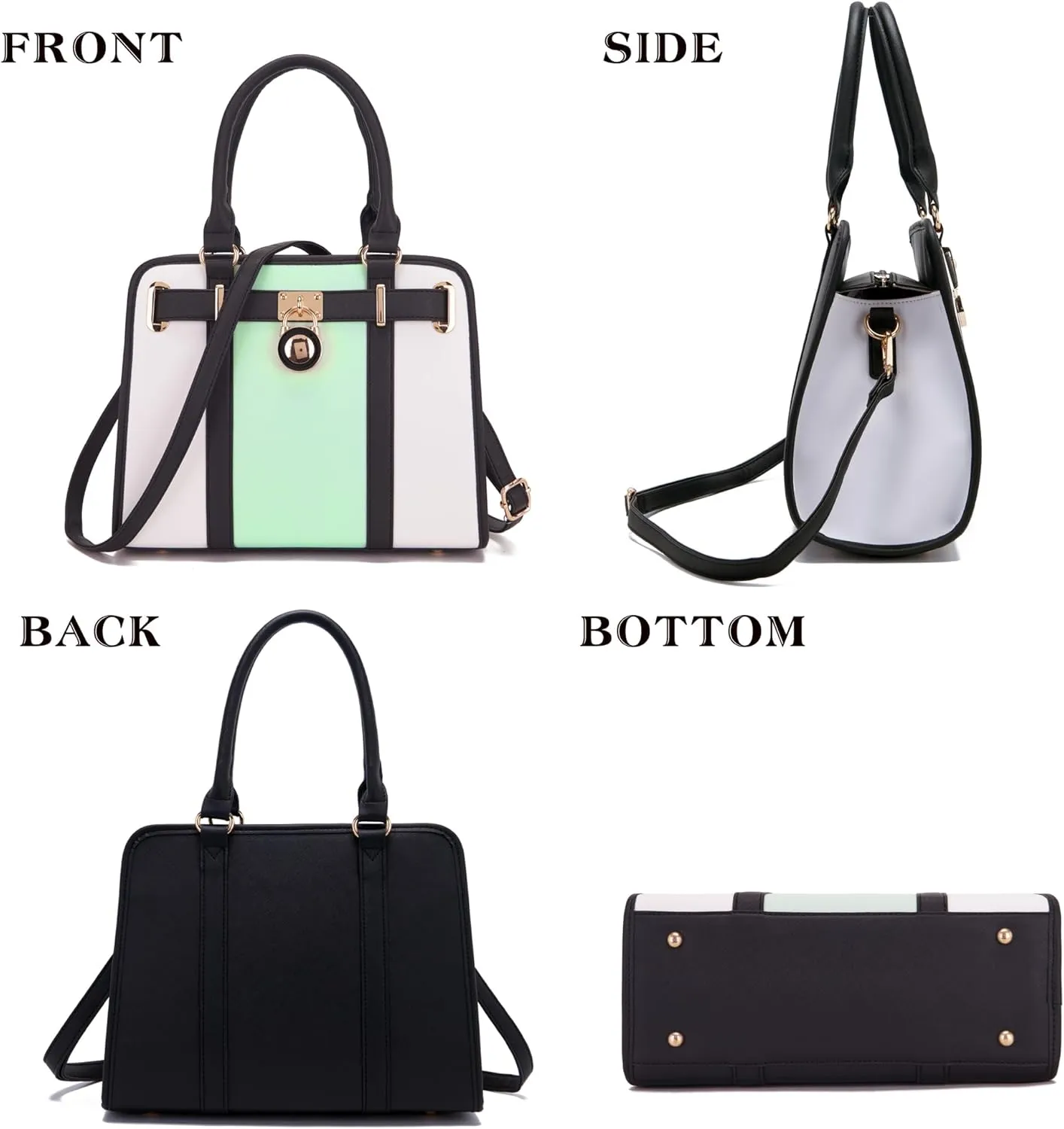 Handbags Sets For Women Shoulder Bags Top Handle Work Satchel Tote Purses Set With Matching Wallet 2pcs