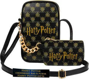 Harry Potter Purse for Girls Teens Women Shoulder Bag with Coin Purse Crossbody Bag Handbag for Shopping Days Out Girls Gift (Black Harry Potter)