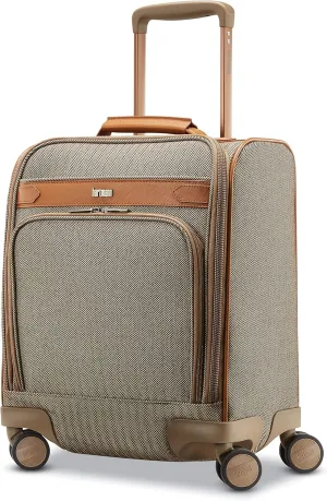 Hartmann Herringbone Deluxe Underseat Carry On Spinner, Terracotta