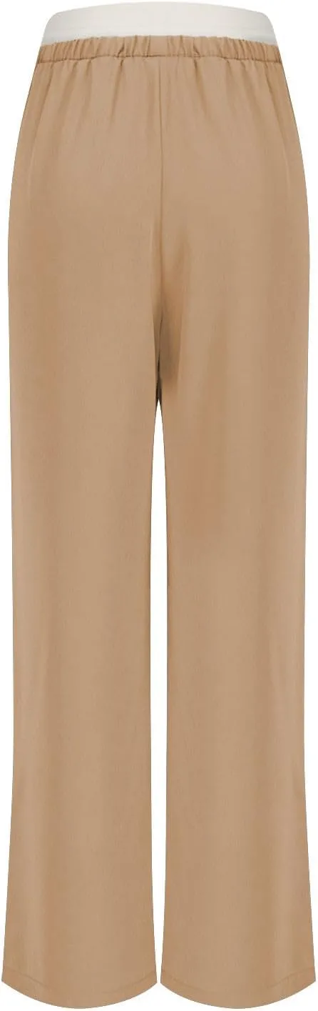 Hiking Pants Women Lightweight Travel Athletic Elastic Waist Cargo Pants Baggy Drawstring Joggers Sweatpants