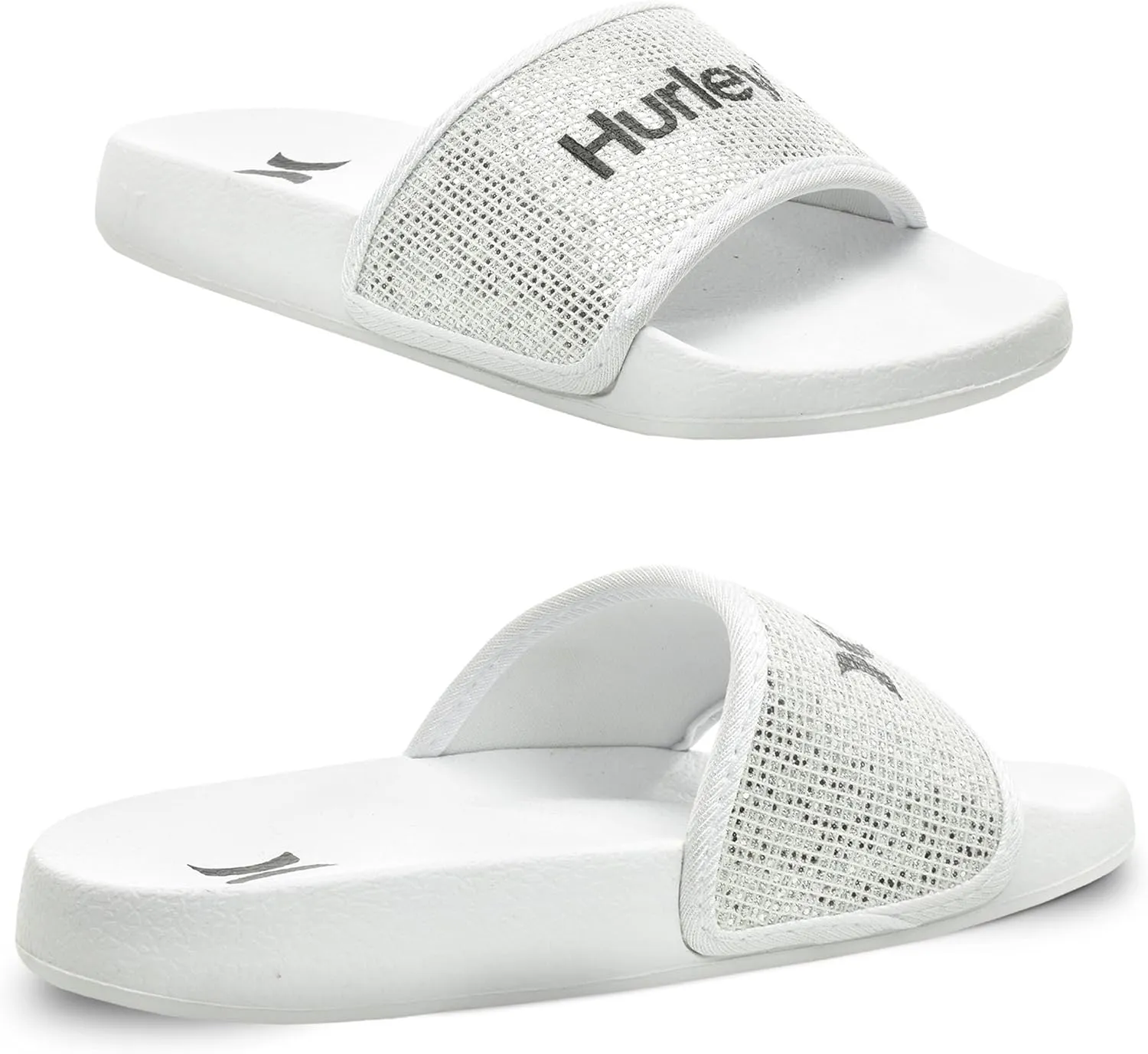 Hurley Naia Comfortable Slip-On Kids Sandals, Cute Girls' Slides for Indoor and Outdoor, Shower Slides for The Beach and Pool