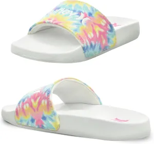 Hurley Naia Comfortable Slip-On Kids Sandals, Cute Girls' Slides for Indoor and Outdoor, Shower Slides for The Beach and Pool