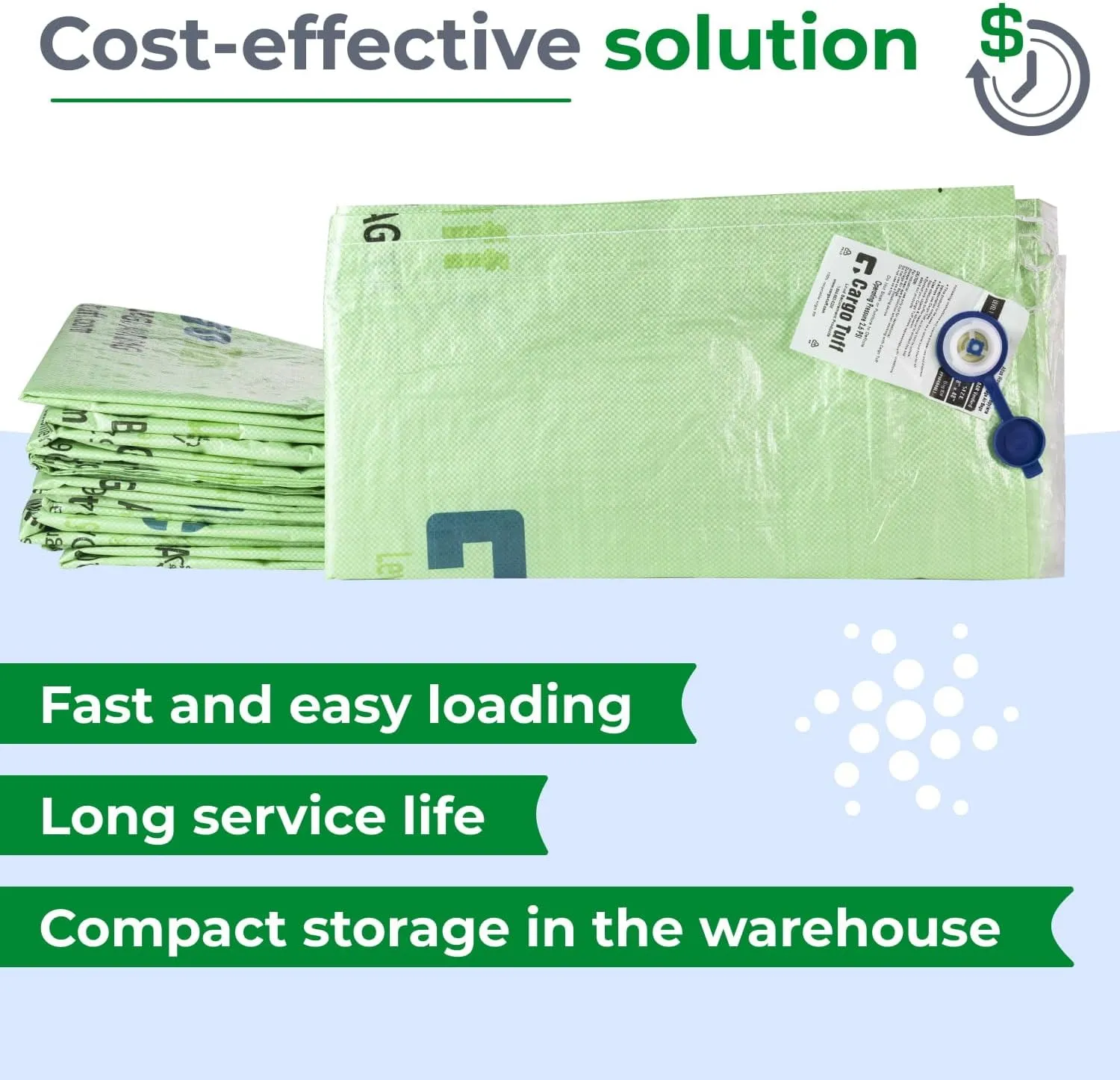 IDL Packaging 36" x 84" Dunnage Airbags, Woven Polypropylene, Level 1 - Fill The Void in Trucks and Intermodal Shipments, Reusable - Cargo Securing Solution for Container Stuffing