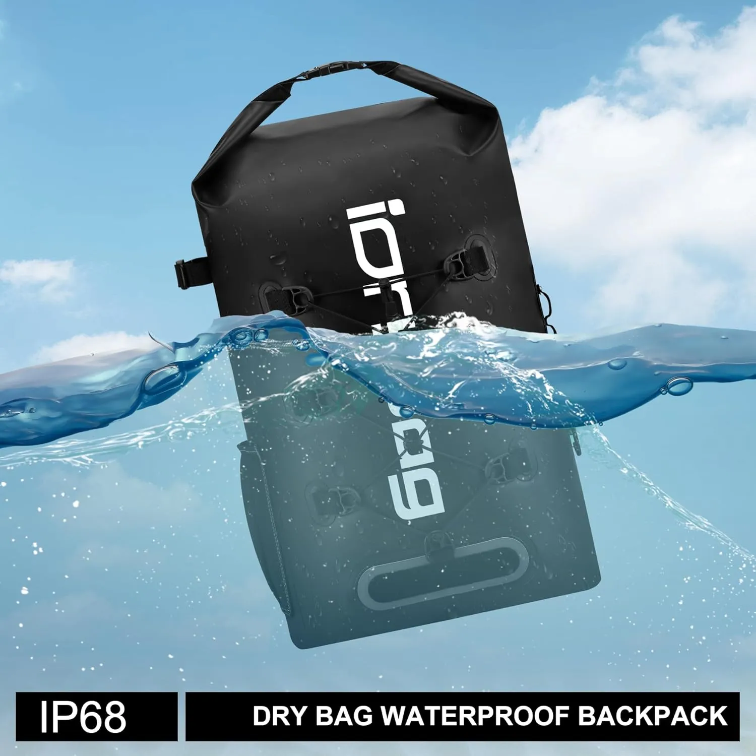 IDRYBAG Waterproof Backpack for Men Women Dry Bags Waterproof Bags for Kayaking