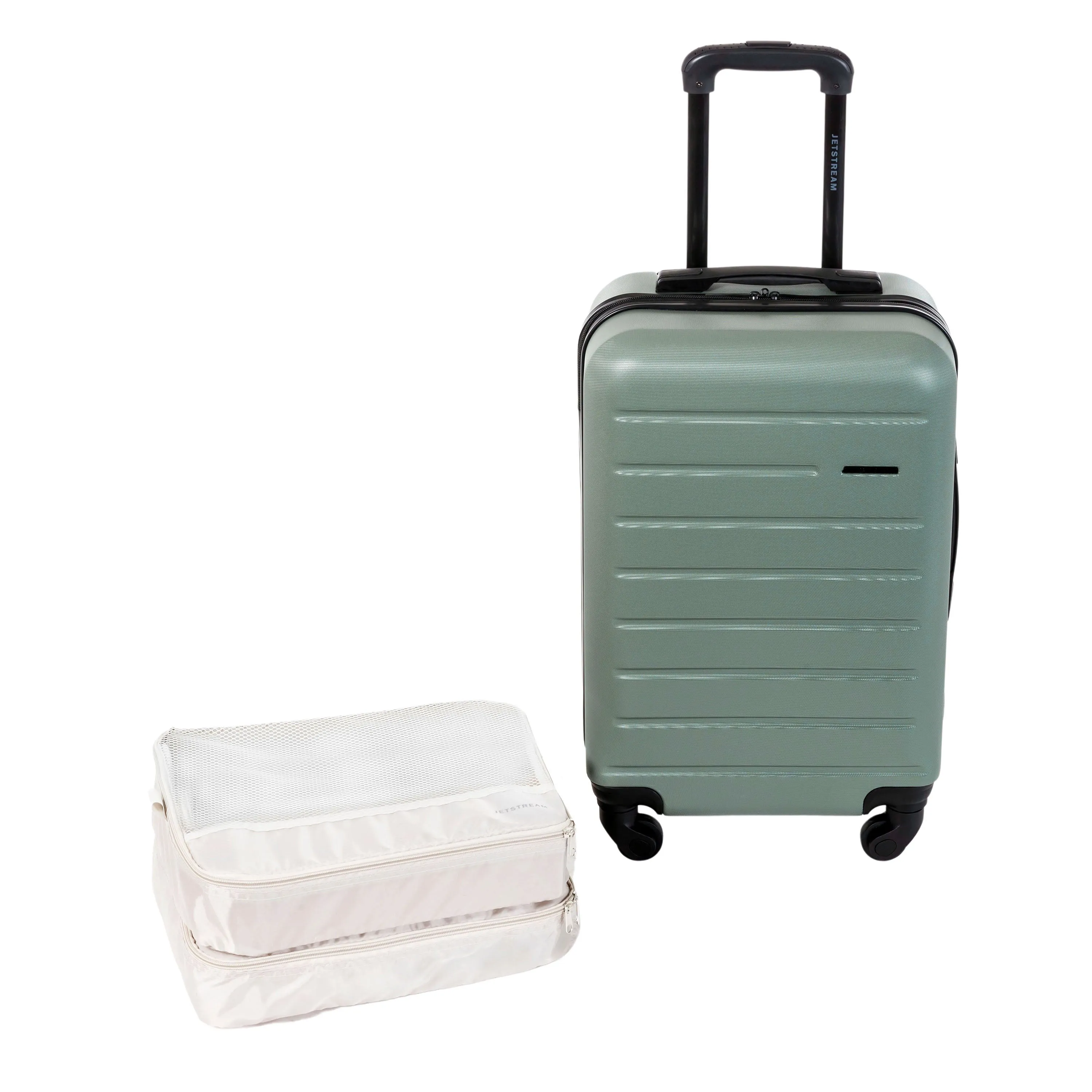 Jetstream 3 Pieces Carry-On Luggage Set for Airplane: Carry On Rolling Suitcase & 2 packing cubes.
