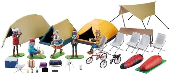 Kaiyodo Artpla Yurucamp Camp Set, 1/24 Anime Scale, Unpainted, Plastic Model Kit, Resale