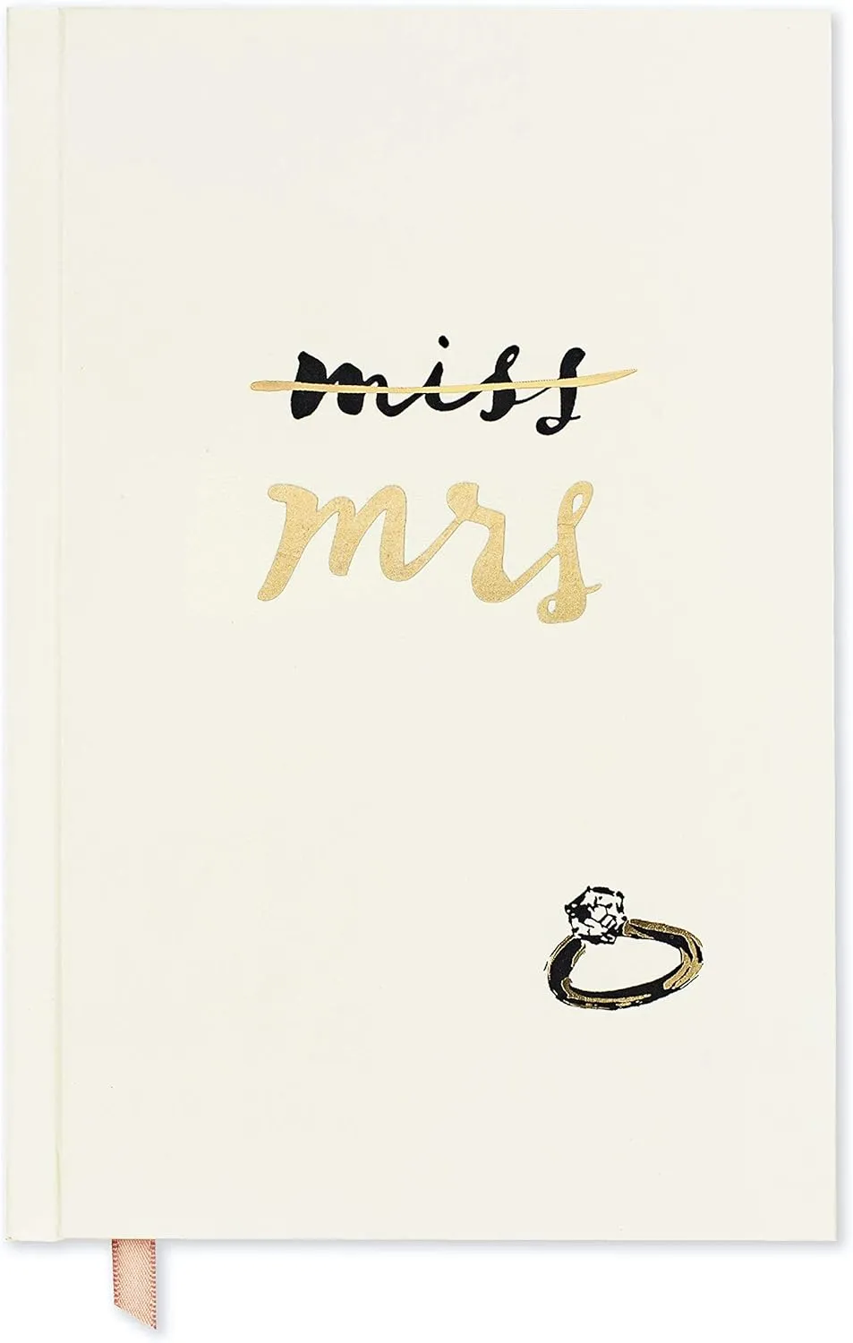 Kate Spade New York, Women's Bridal Journal, 8.25" x 5.25" Bound Notebook With 200 Lined Pages, Miss to Mrs.
