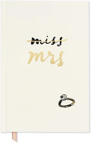 Kate Spade New York, Women's Bridal Journal, 8.25" x 5.25" Bound Notebook With 200 Lined Pages, Miss to Mrs.