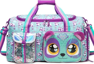Kids Duffle Bag Girls Travel Bag for Kids Overnight Bag for Girls Dance Bag for Girls Weekender Bag Gym Bag with Shoe Compartment