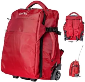 LeeDee Rolling Backpack, Wheeled backpack, Backpack with wheels, Business, Travel, Laptop, Carry-on luggage (Red)