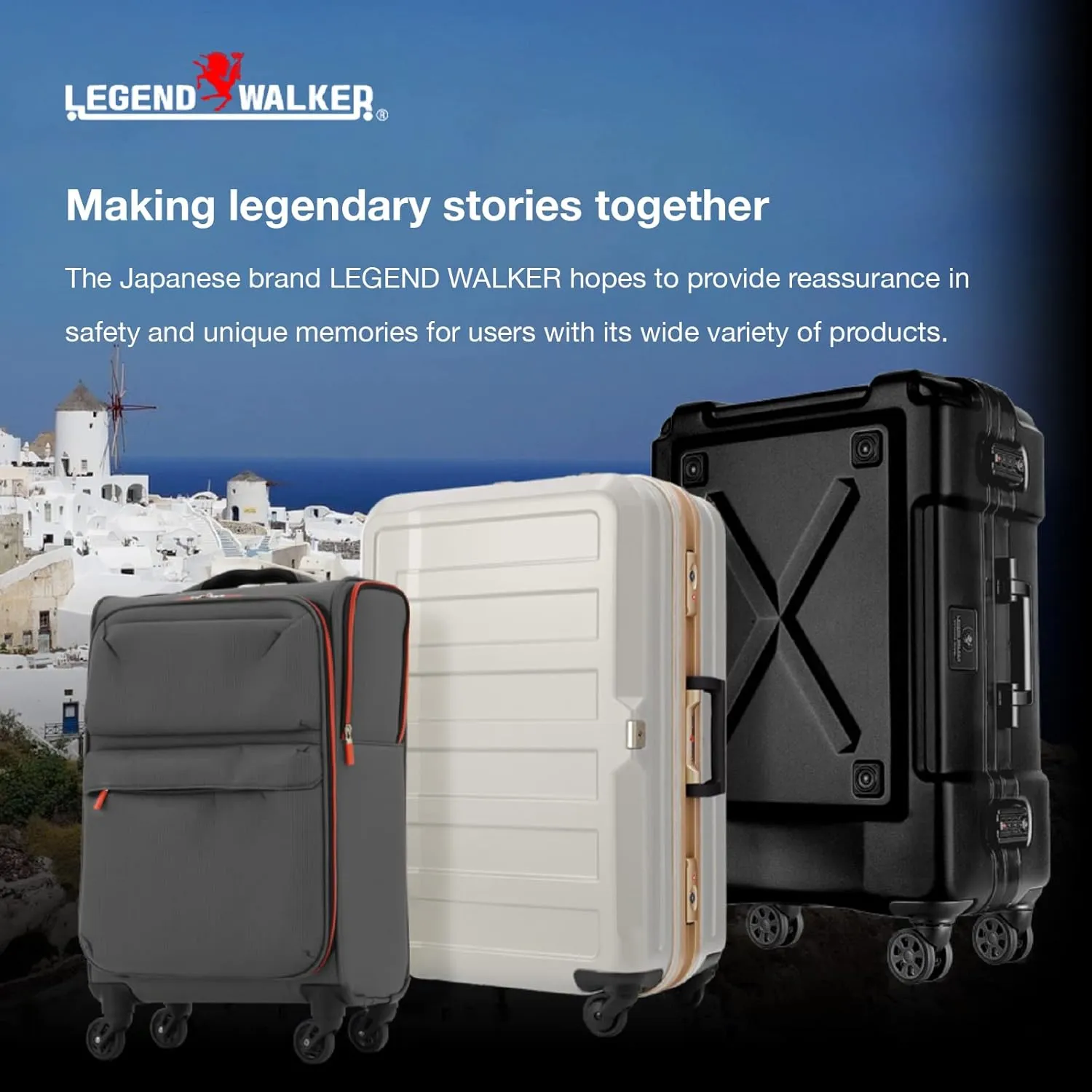 LEGEND WALKER Durable Aluminum Frame Luggage 21-inch, Mimosa Orange, 5509-48-OR