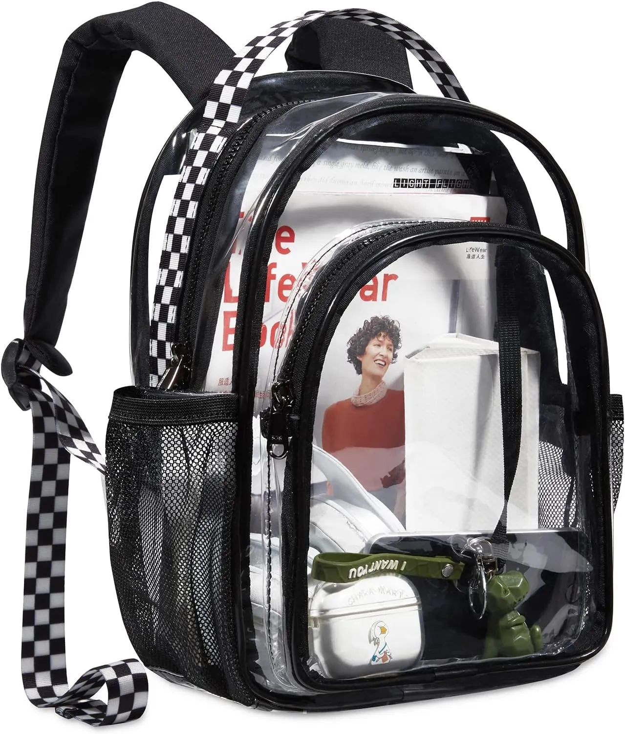 LIGHT FLIGHT Clear Backpack Heavy Duty Transparent Backpack Set See Through Bookbags Durable Backpacks for College, Security