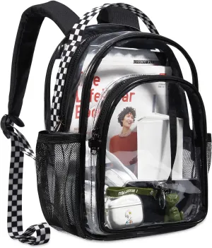 LIGHT FLIGHT Clear Backpack Heavy Duty Transparent Backpack Set See Through Bookbags Durable Backpacks for College, Security