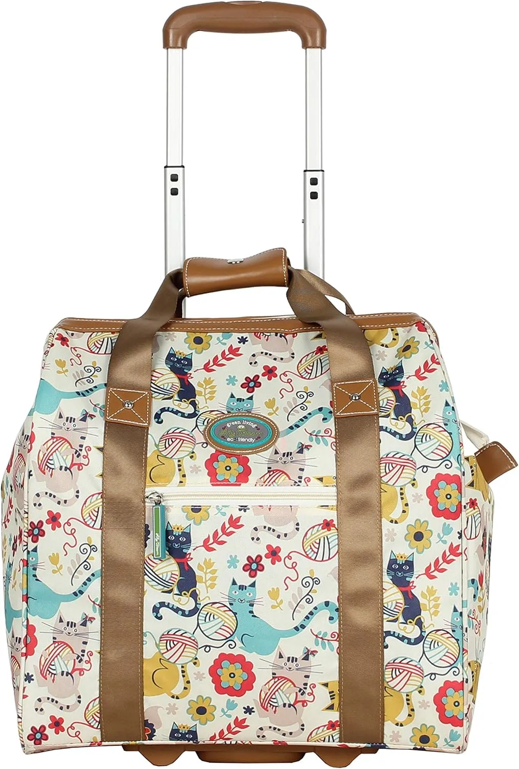 Lily Bloom Design Pattern Carry on Bag Wheeled Cabin Tote (Furry Friends)