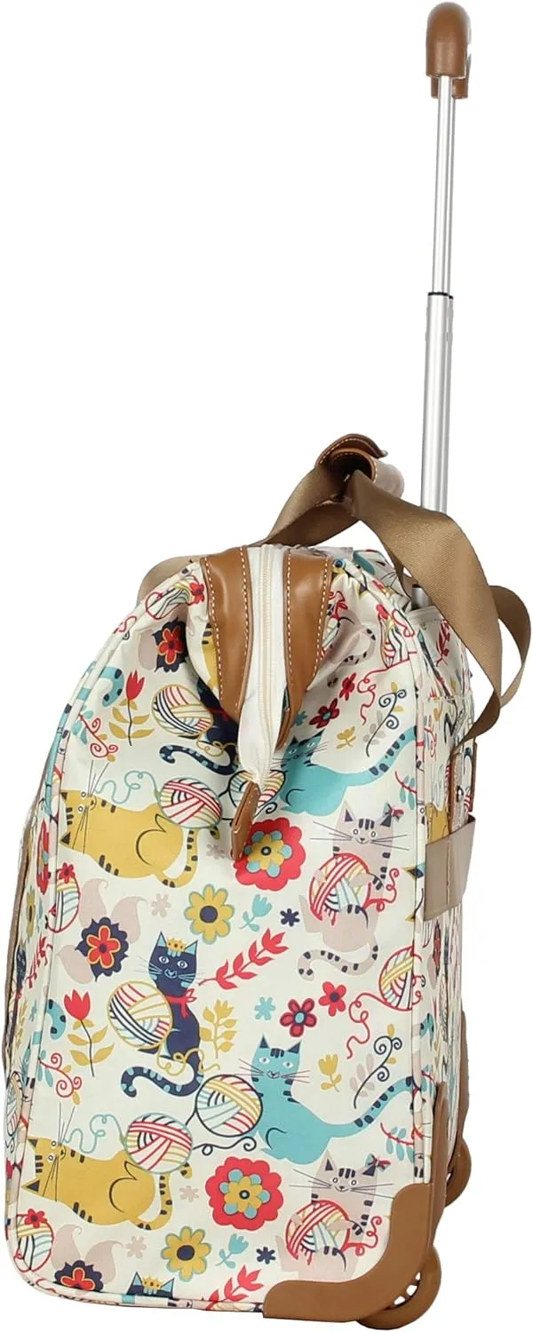 Lily Bloom Design Pattern Carry on Bag Wheeled Cabin Tote (Furry Friends)