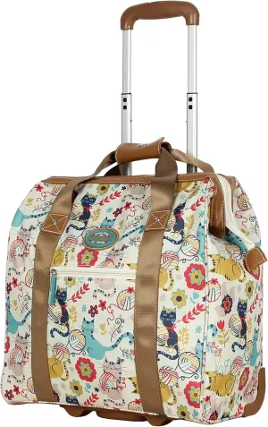 Lily Bloom Design Pattern Carry on Bag Wheeled Cabin Tote (Furry Friends)
