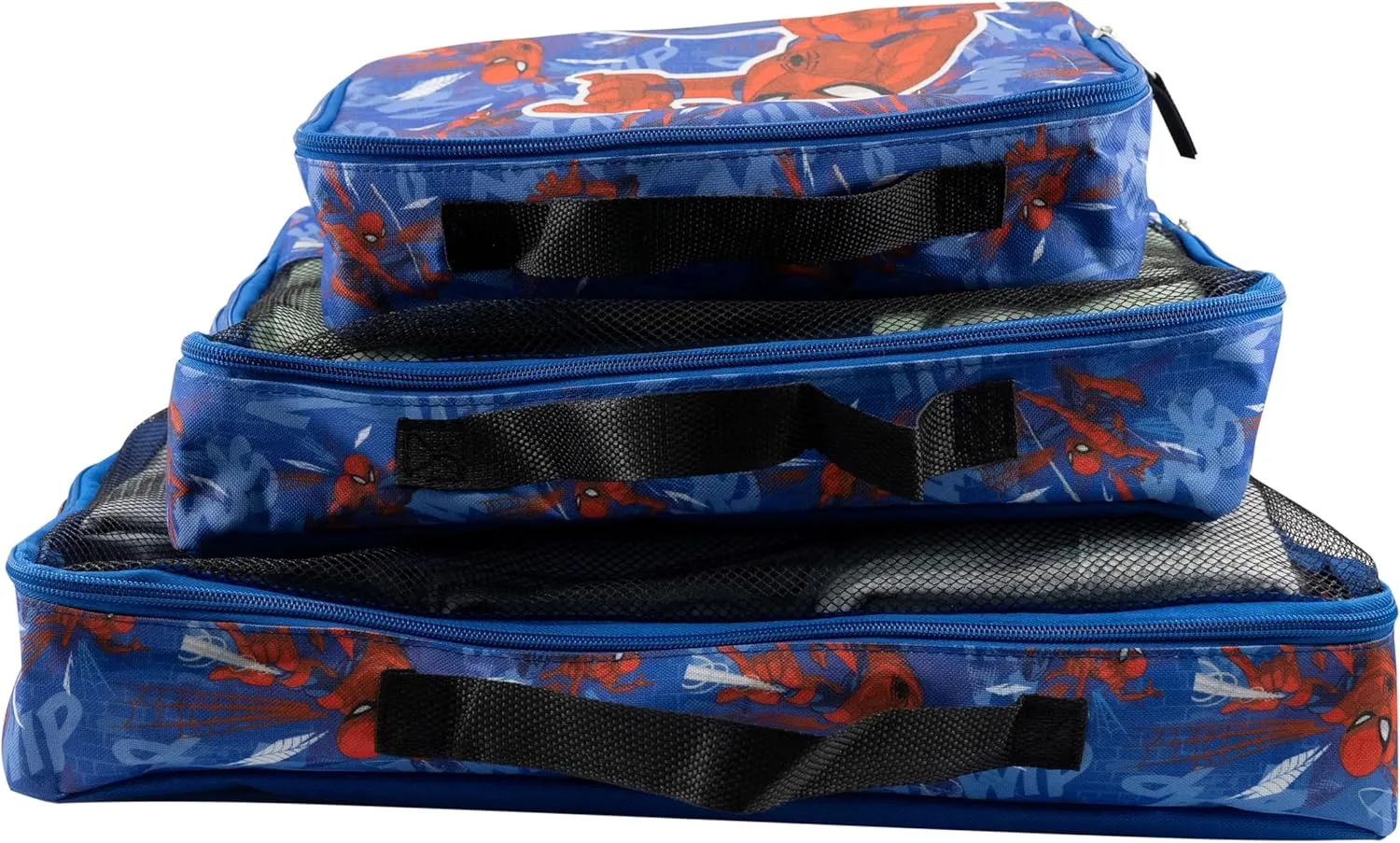 Marvel Spiderman Packing Cubes for Travel | Spiderman Travel Accessories Travel Bags Luggage Organizer for Boys, Girls, Unisex | Spiderman Kid Travel Size Travel Cubes for Packing