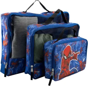 Marvel Spiderman Packing Cubes for Travel | Spiderman Travel Accessories Travel Bags Luggage Organizer for Boys, Girls, Unisex | Spiderman Kid Travel Size Travel Cubes for Packing