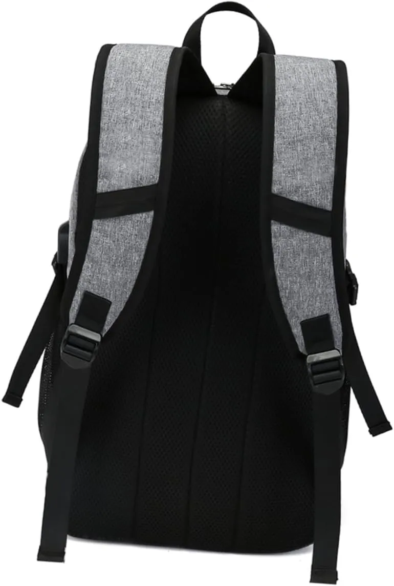 Men's Oxford Backpack Basketball Net Charging and Storage Buckles Grey Large