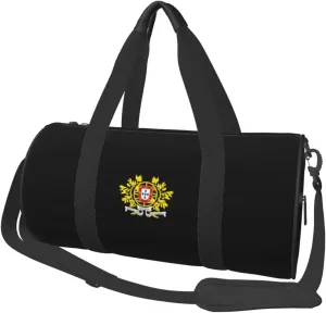Military coat of arms of Portugal Convertible Garment Bag with Shoulder Strap, Carry on Garment Duffel Bag for Men Women - Rolling Foldable for Travel Luggage Bags (Black)