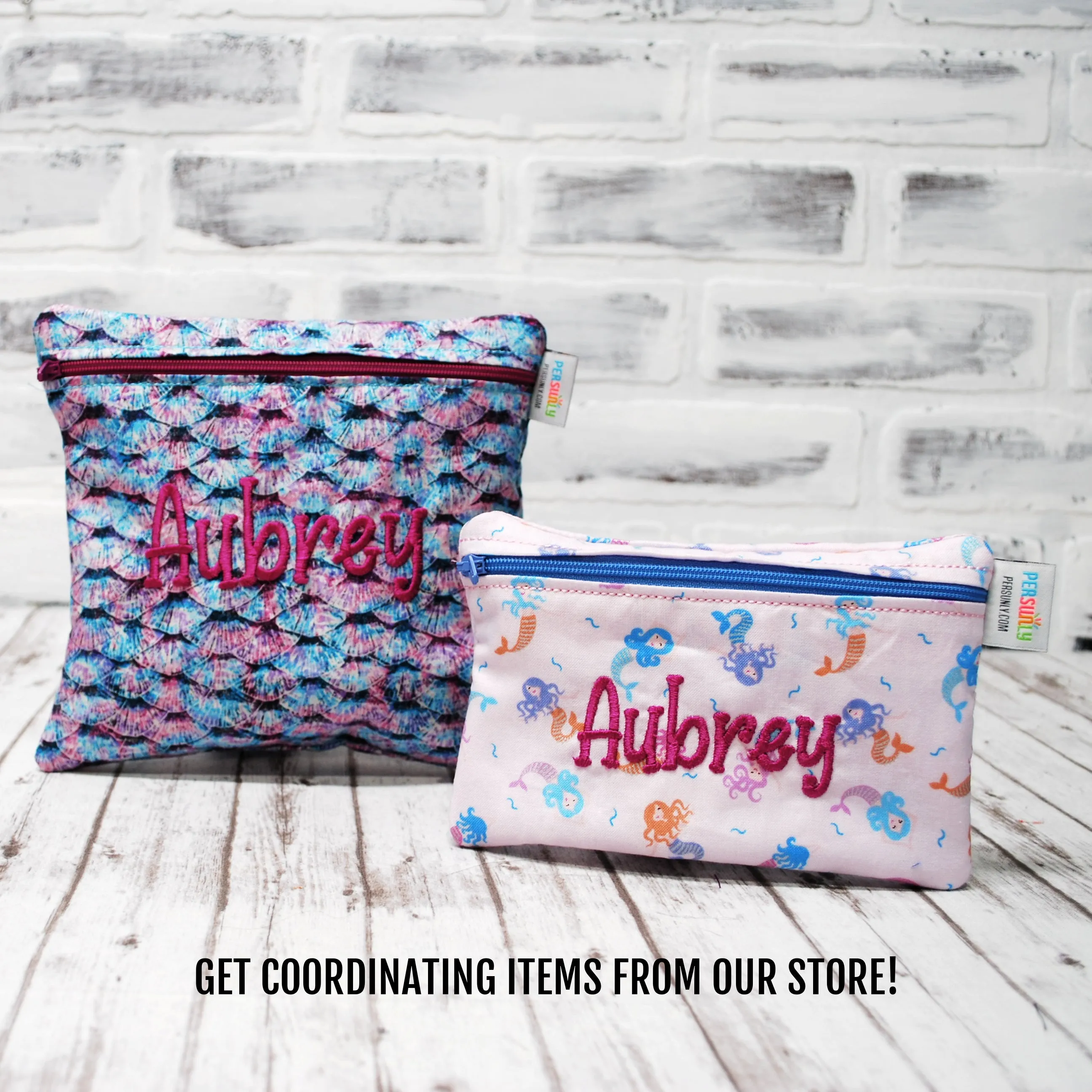 Mini Mermaids Personalized Reusable Food Bag