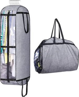 MISSLO Hanging Garment Bags for Travel Suit Bags for Closet Storage 50" Moving Bags for Clothes Dress Cover for Coat, Jacket, Shirt, Clothing