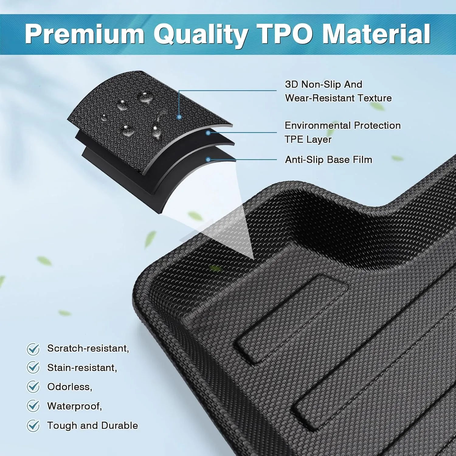 Mixsuper Custom Fit Cargo Liner for Volvo XC90 2016-2025, Trunk Liner for XC90 Accessories All Weather Cargo Mat Behind 2nd Row Anti-Slip Black
