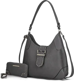 MKF Collection Shoulder bags for women, crossover handbag, Hobo side messenger Bag & Matching Wrislet Wallet