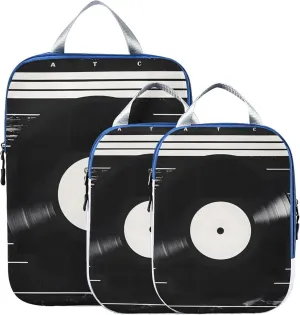 MNSRUU Packing Cubes Magic Disk Compression Luggage Cubes Packing Bags Travel Organizer for Suitcases, 3 PCS