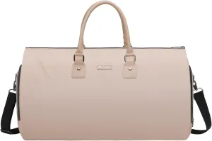 Modoker Convertible Garment Bags for Travel, Carry on Garment Duffel Bag for Women Men Weekender - 2 in 1 Hanging Suitcase Suit Travel Bags, Pink