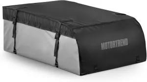 Motor Trend Rooftop Cargo Carrier - Heavy Duty Roof Rack with Adjustable Straps, Waterproof Soft Top Cargo Bag for Vehicle