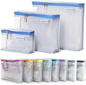 MUMI Travel Toiletry Bag Set of 3 – Water-Resistant Toiletry Bags for Women & Men – Clear Bags for Toiletries, Skincare, Makeup & Travel Essentials – Lightweight, Durable & Portable Organizer