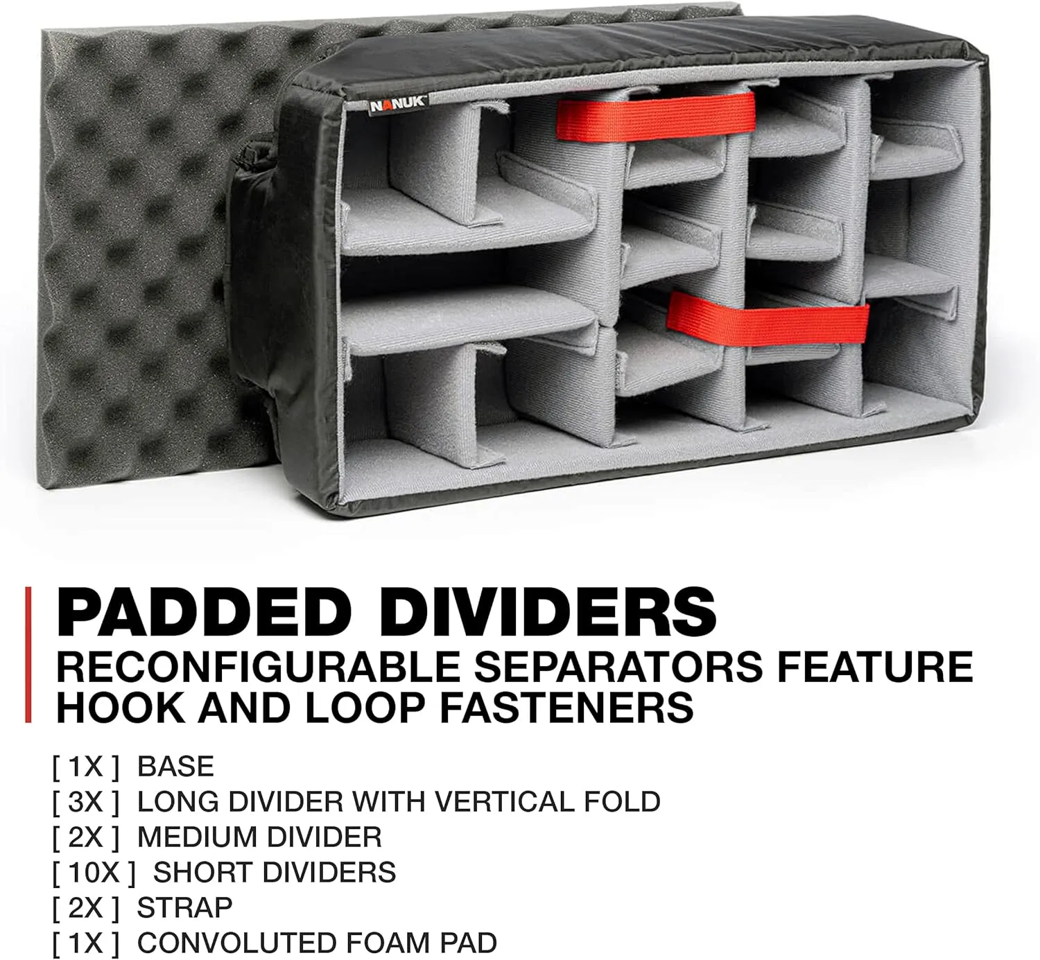 NANUK Wheeled Series 935 Lightweight NK-7 Resin Waterproof Protective Case and Padded Divider - Black